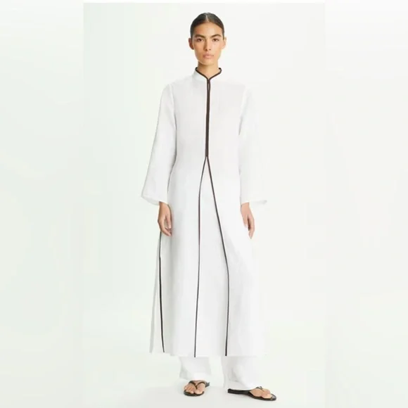 chinese dress ladies Paloma Linen Dress in White main image 1